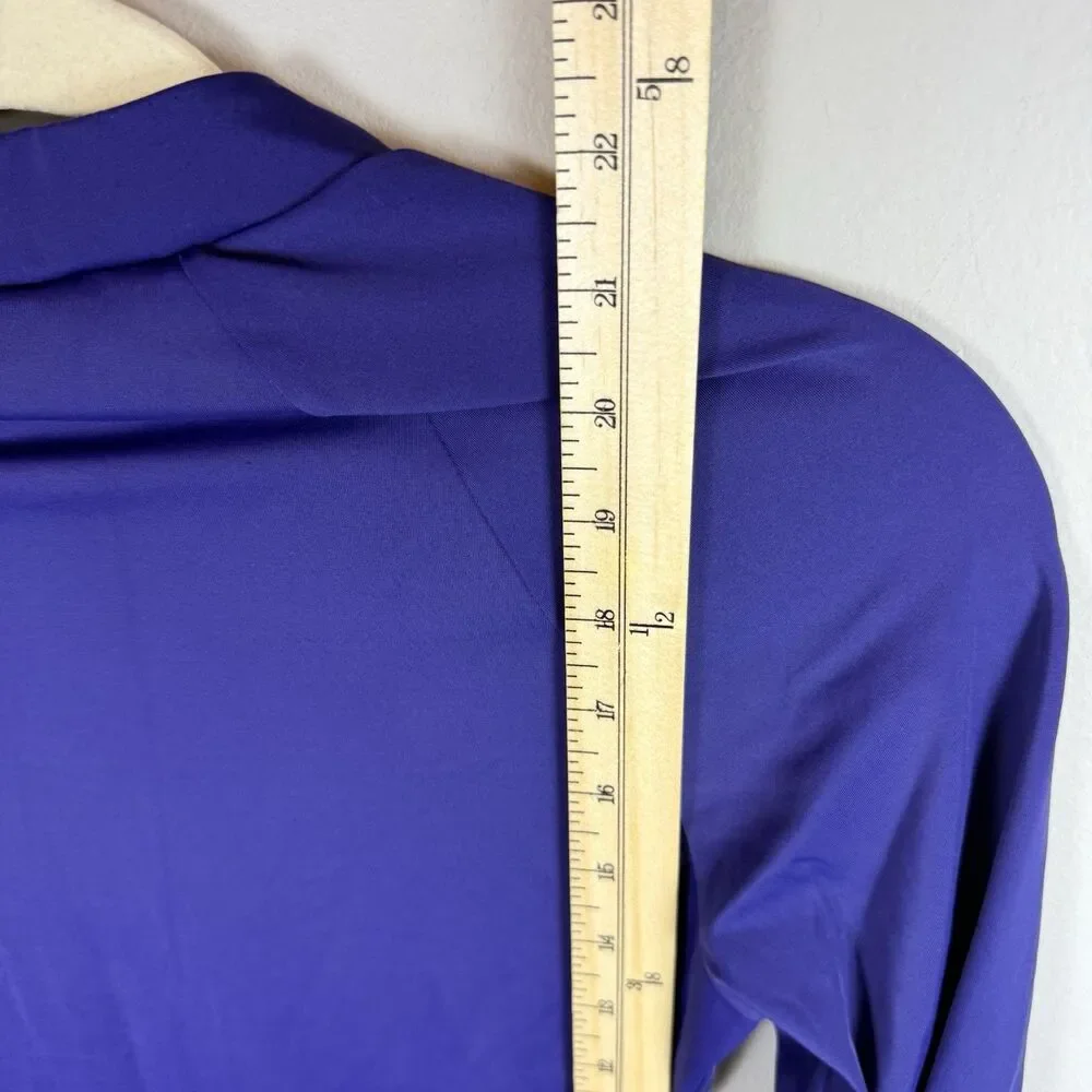 Boden Women’s Half Zip Up Rash Guard Vest Top Blue Size 4 Swim Surf Long sleeves - Picture 7 of 8